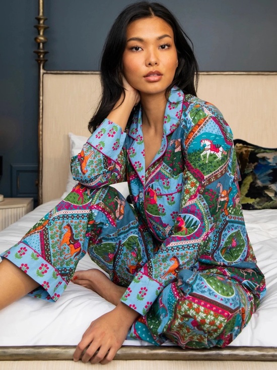 Printfresh Other - Printfresh High Horse Pajama Set Medium Equestrian Organic Cotton NWT $168